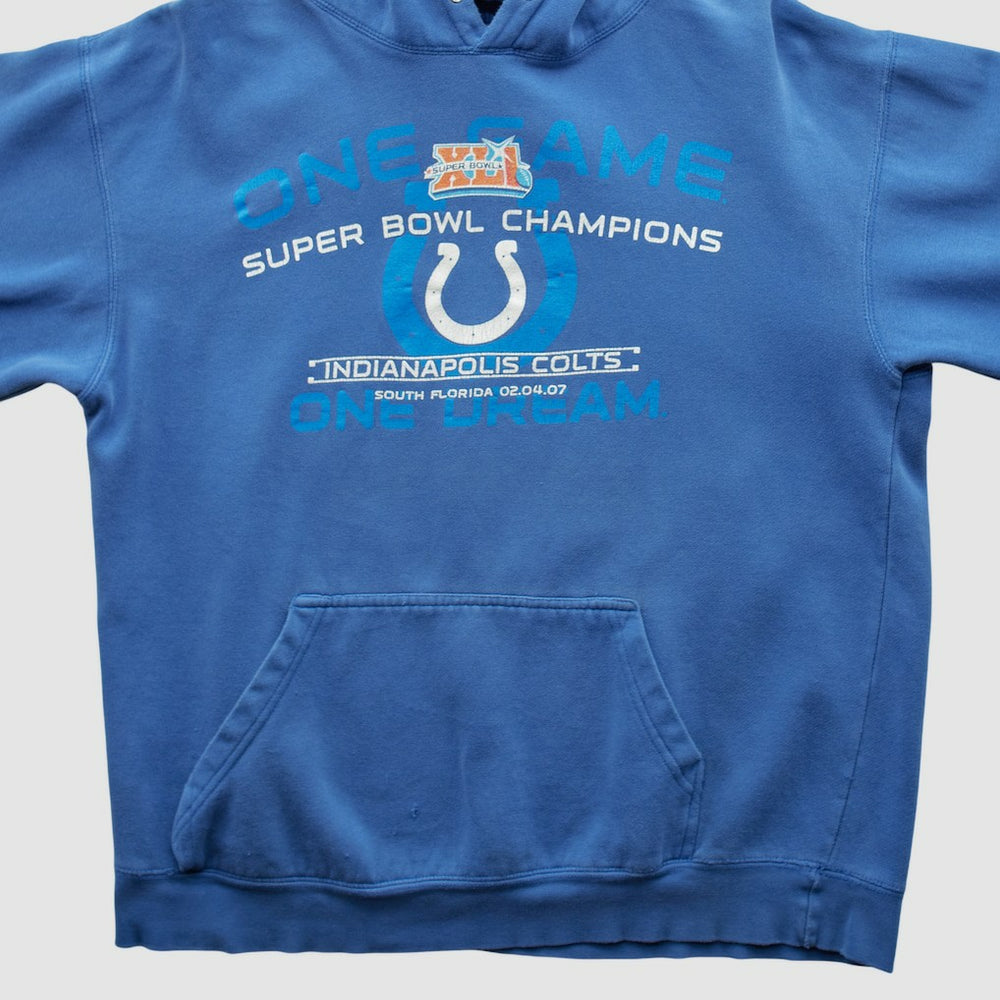 Indianapolis Colts Alstyle 2007 Hooded Pullover Sweatshirt - Blue Vintage - Fanatics