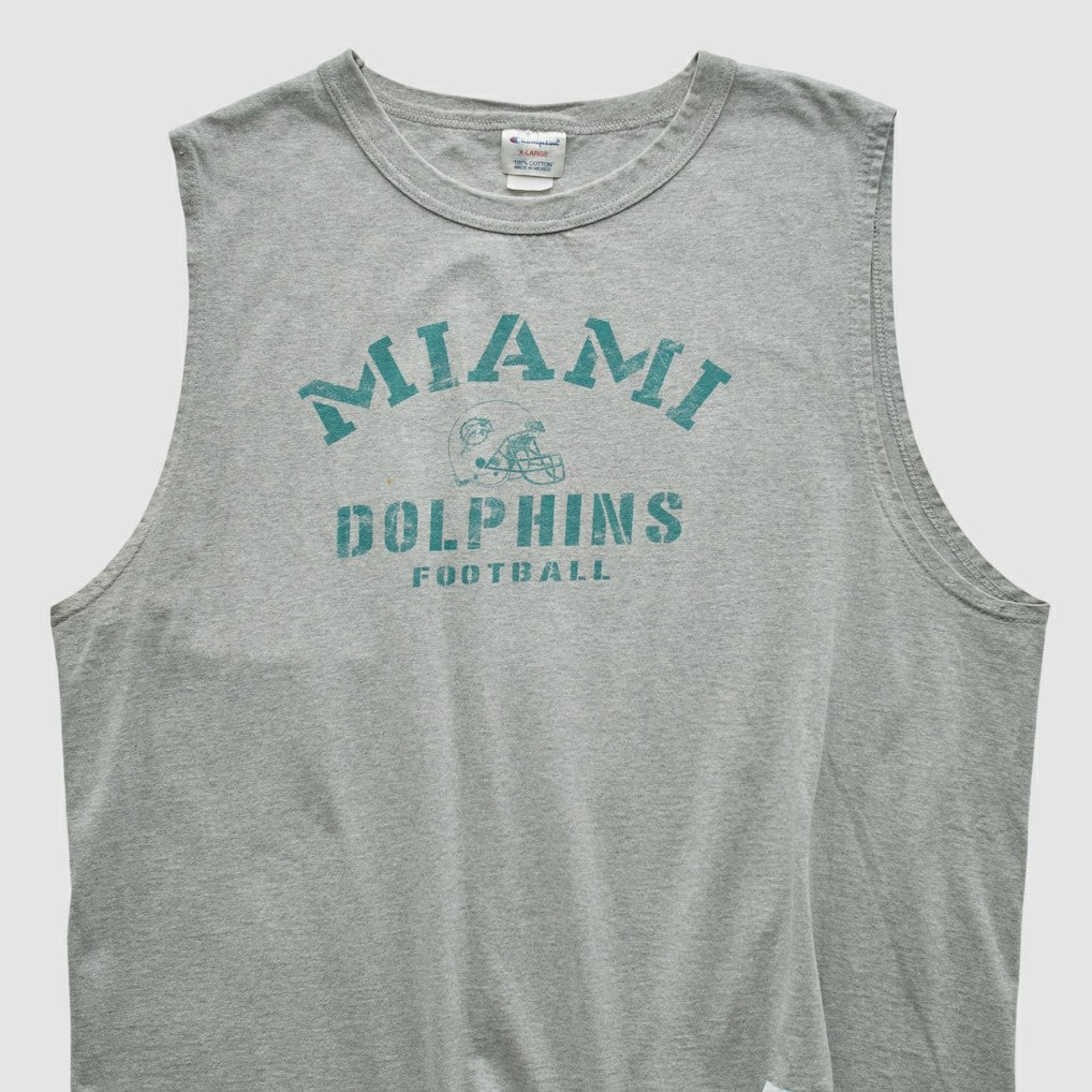 Miami Dolphins Champion 2000s Tank - Heather Gray Vintage - Fanatics