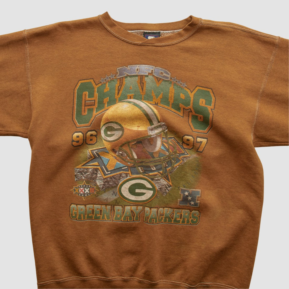 Green Bay Packers Starter 1997 Pullover Sweatshirt - Brown Vintage - Fanatics
