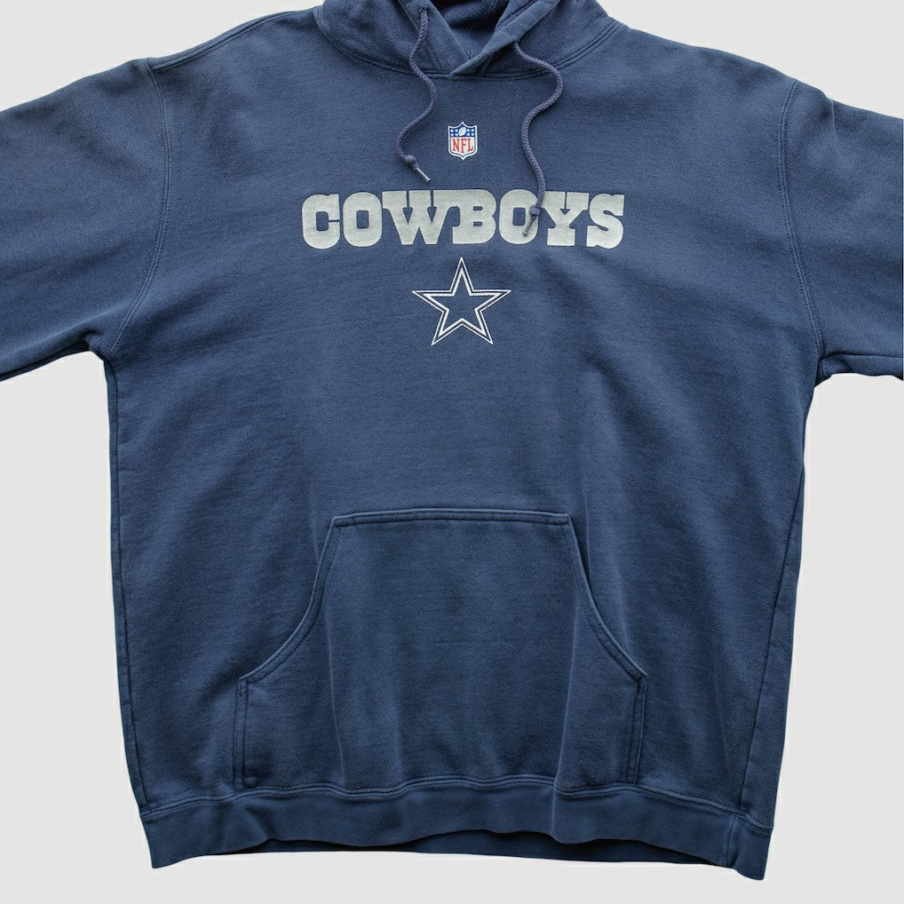 Dallas Cowboys Reebok 2000s Hooded Pullover Sweatshirt - Navy Vintage - Fanatics