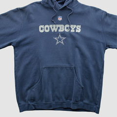 Dallas Cowboys Reebok 2000s Hooded Pullover Sweatshirt - Navy Vintage - Fanatics