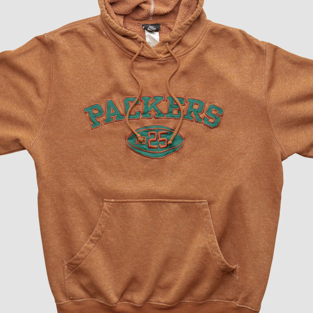 Green Bay Packers Reebok 2010s Hooded Pullover Sweatshirt - Brown Vintage - Fanatics