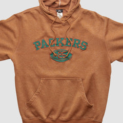 Green Bay Packers Reebok 2010s Hooded Pullover Sweatshirt - Brown Vintage - Fanatics