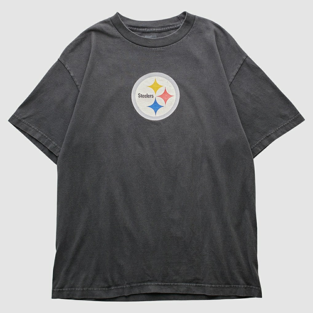 Pittsburgh Steelers Reebok 2000s T-shirt - Charcoal Vintage - Fanatics