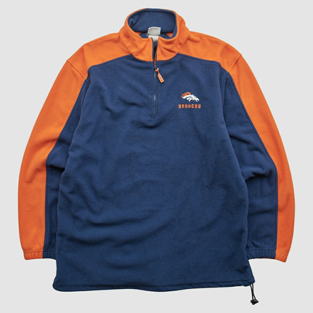 Denver Broncos NFL 2000s 1/4 Zip Sweatshirt - Navy Vintage - Fanatics