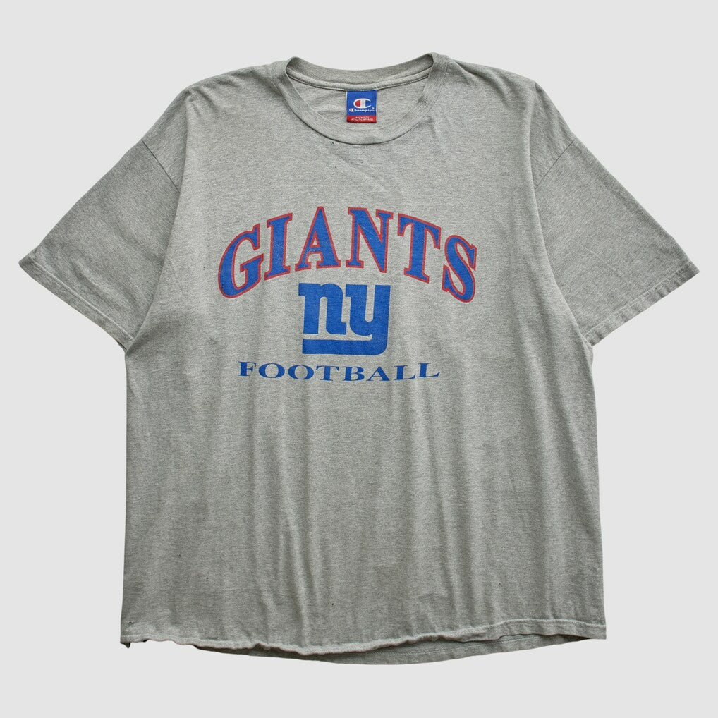 New York Giants Champion 90s T-shirt - Heather Gray Vintage - Fanatics