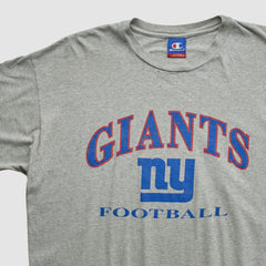 New York Giants Champion 90s T-shirt - Heather Gray Vintage - Fanatics