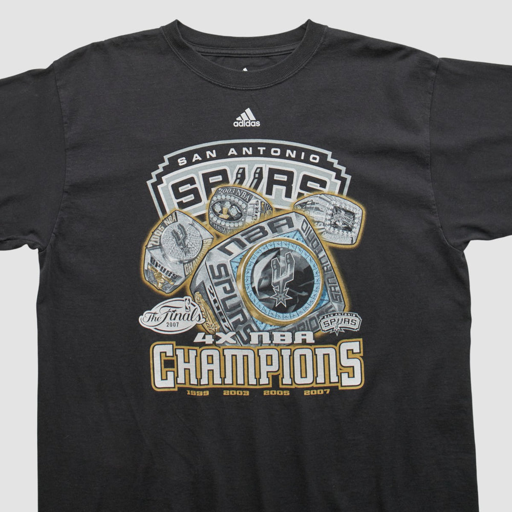 Adidas San Antonio Spurs 2007 T-shirt Black Vintage