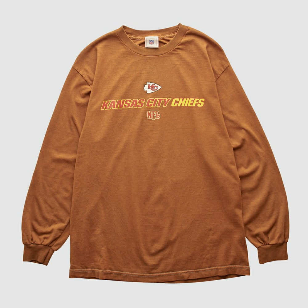 Kansas City Chiefs NFL 2000s Long Sleeve T-shirt - Brown Vintage - Fanatics