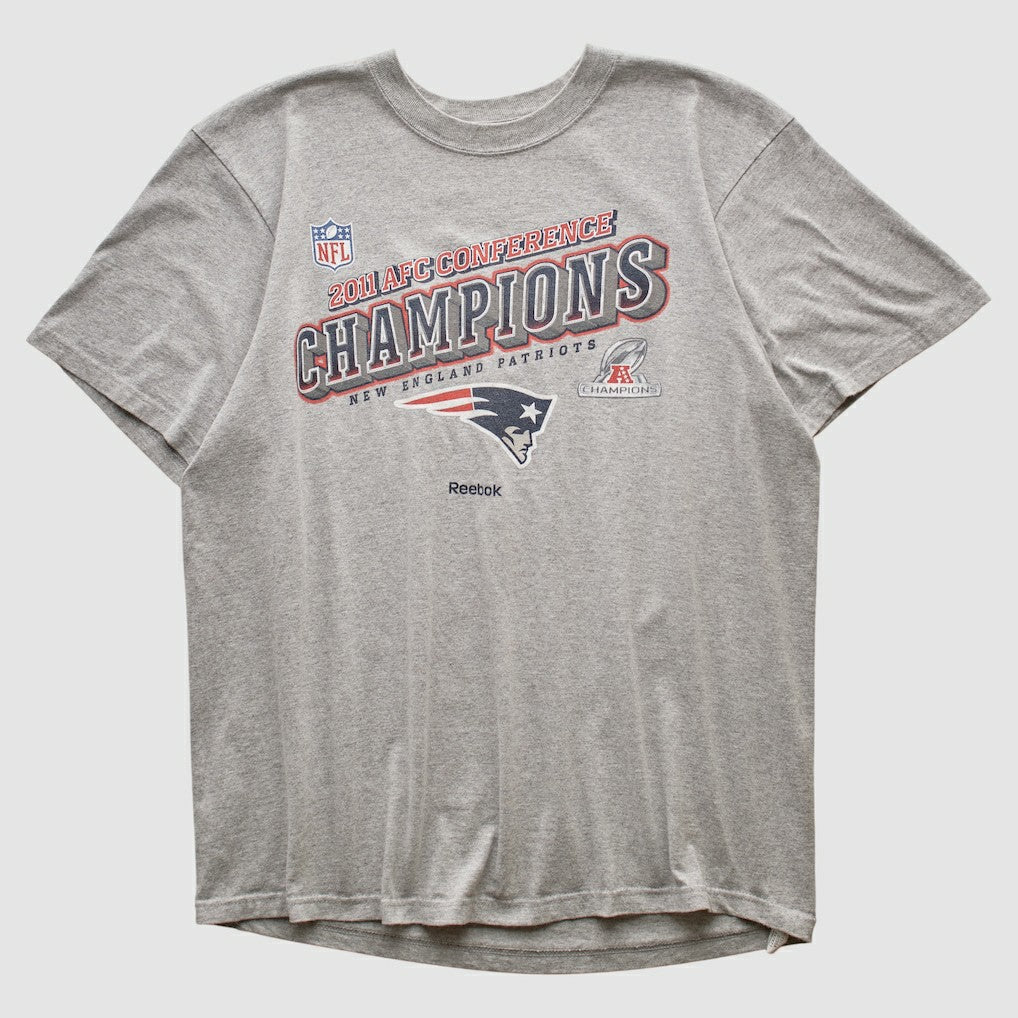 New England Patriots Reebok 2011 T-shirt - Heather Gray Vintage - Fanatics
