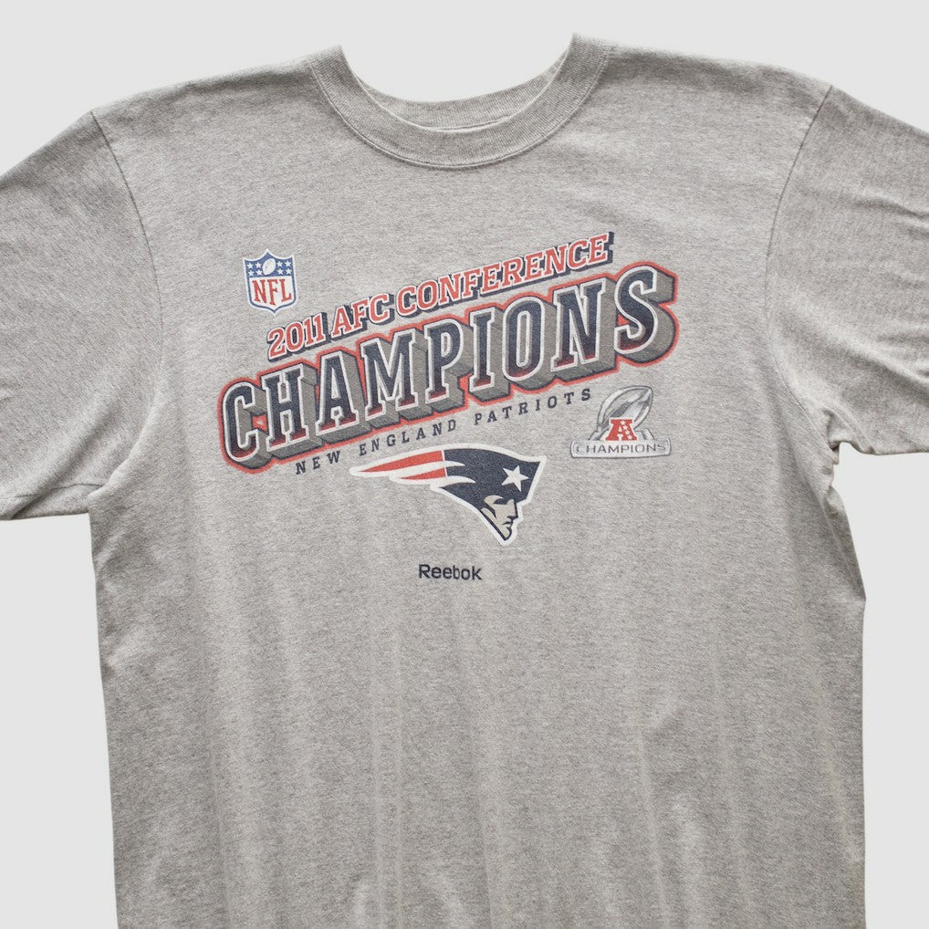 New England Patriots Reebok 2011 T-shirt - Heather Gray Vintage - Fanatics