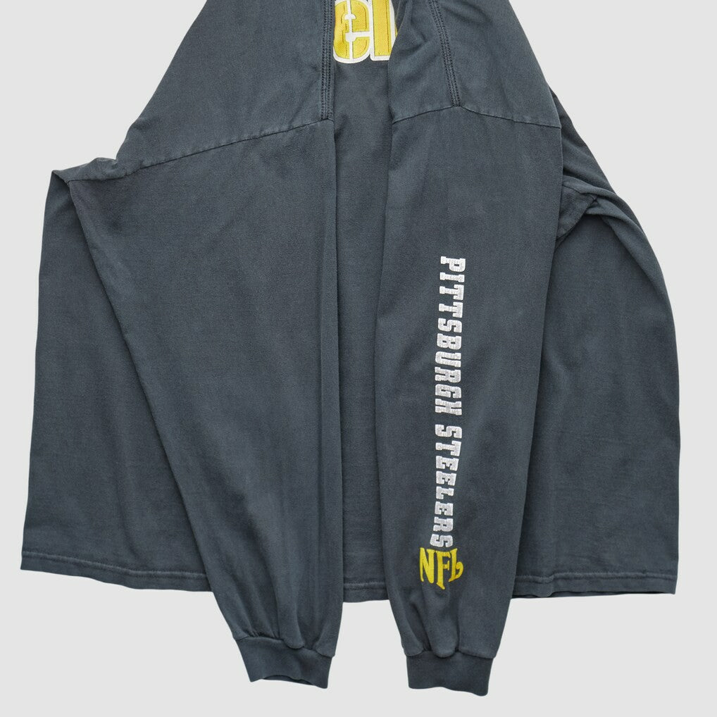 Pittsburgh Steelers NFL 2000s Long Sleeve T-shirt - Charcoal Vintage - Fanatics