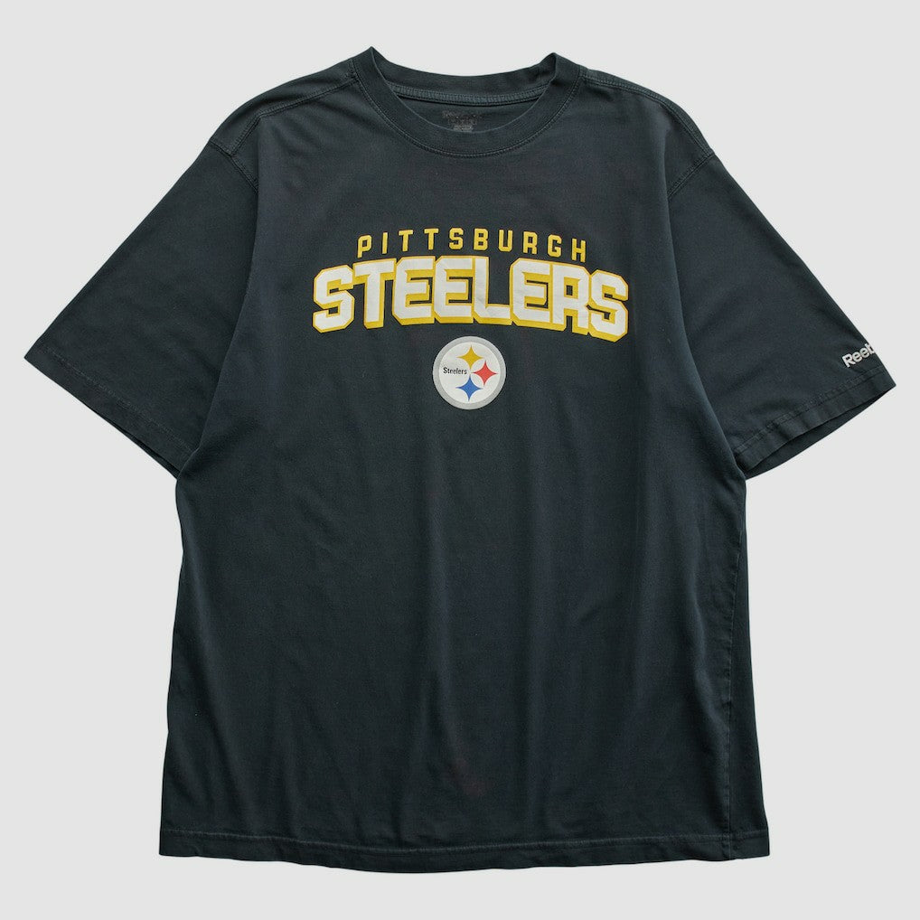 Pittsburgh Steelers Reebok 2000s T-shirt - Black Vintage - Fanatics