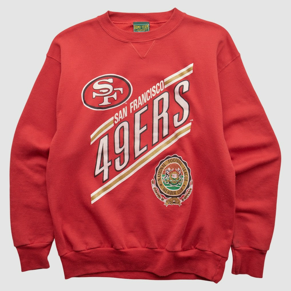 San Francisco 49ers Home Team Advantage 90s Pullover Sweatshirt - Red Vintage - Fanatics