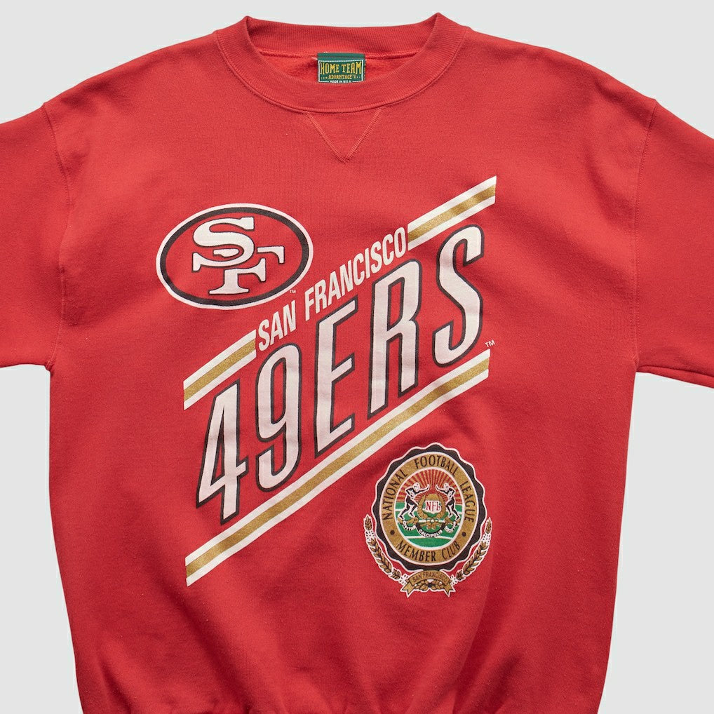 San Francisco 49ers Home Team Advantage 90s Pullover Sweatshirt - Red Vintage - Fanatics
