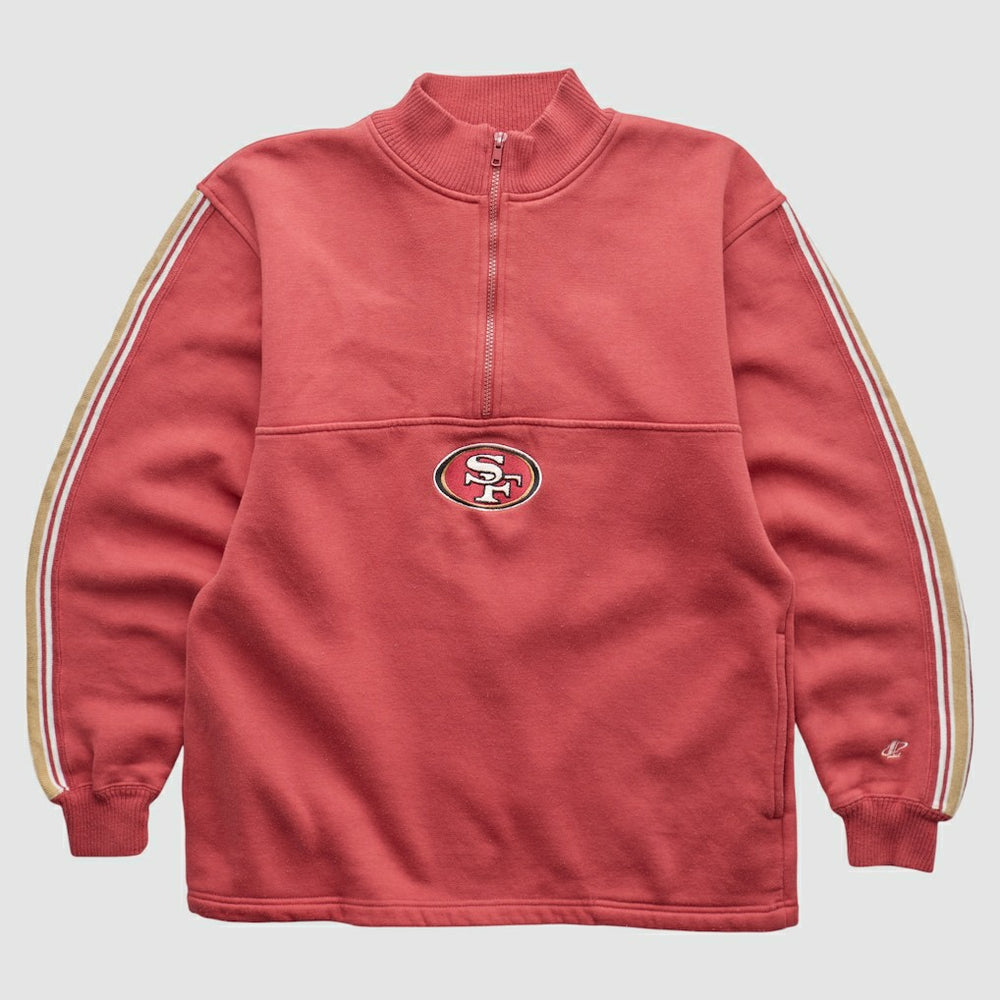 San Francisco 49ers NFL 2000s 1/4 Zip Sweatshirt - Red Vintage - Fanatics