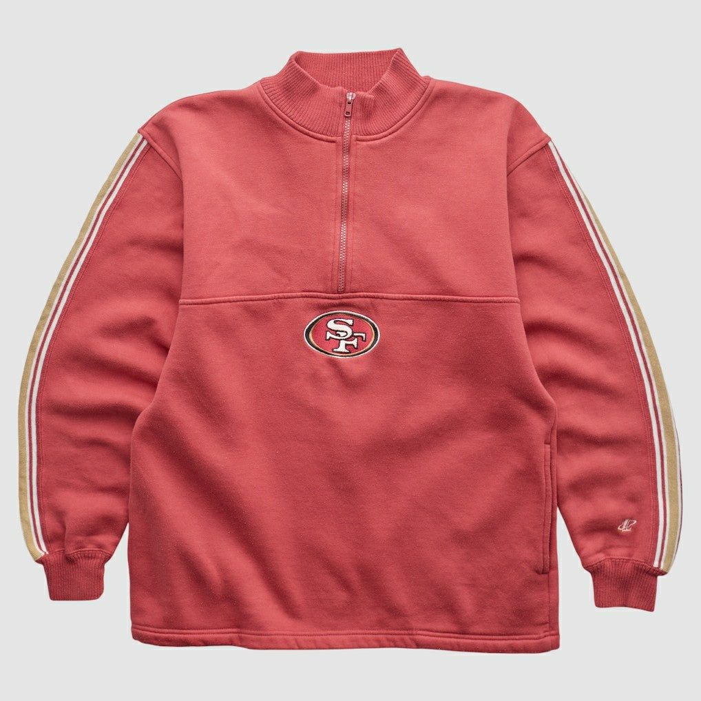 San Francisco 49ers NFL 2000s 1/4 Zip Sweatshirt - Red Vintage - Fanatics