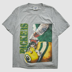 Green Bay Packers Lee Apparel 90s T-shirt - Heather Gray Vintage - Fanatics