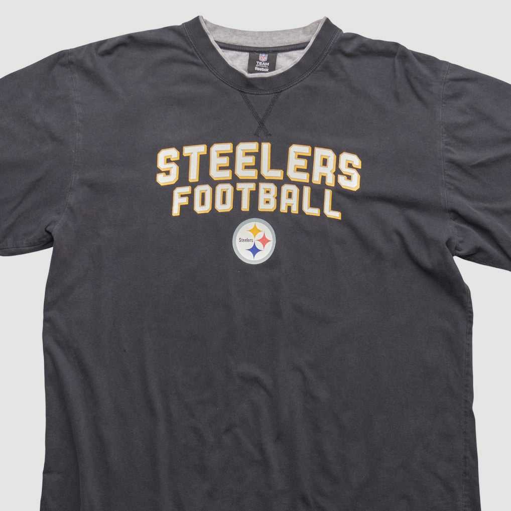 Pittsburgh Steelers Reebok 2010s Long Sleeve T-shirt - Black Vintage - Fanatics