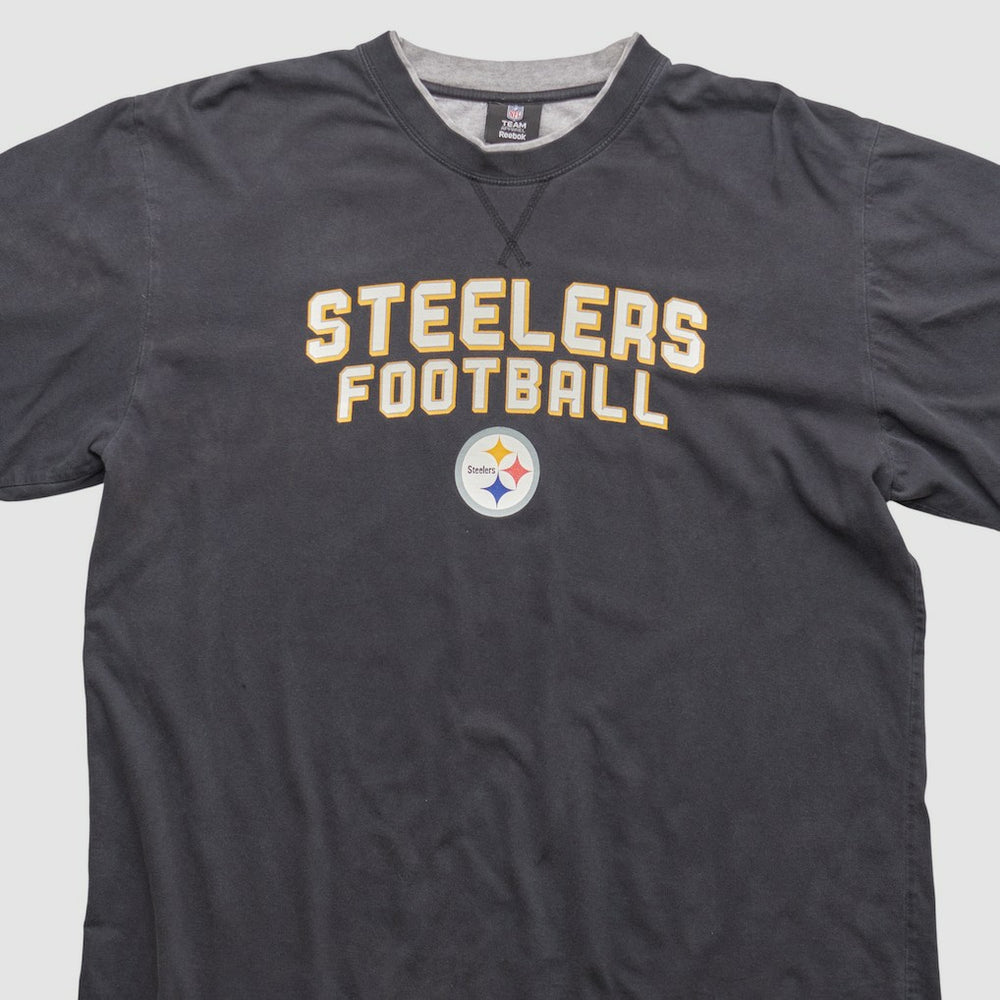 Pittsburgh Steelers Reebok 2010s Long Sleeve T-shirt - Black Vintage - Fanatics