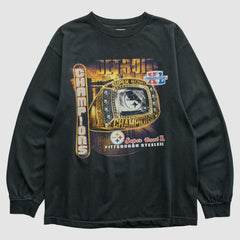 Pittsburgh Steelers Alstyle 2006 Long Sleeve T-shirt - Black Vintage - Fanatics