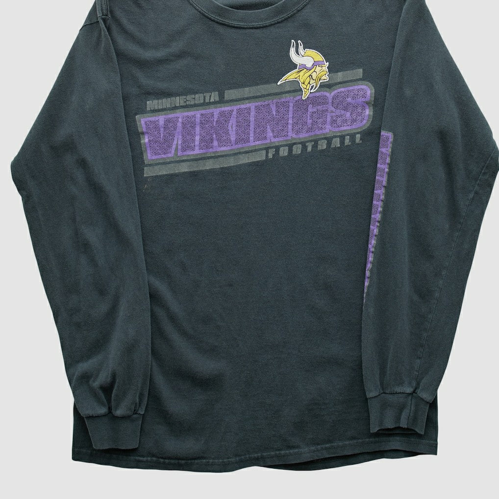 Minnesota Vikings NFL 2010s Long Sleeve T-shirt - Charcoal Vintage - Fanatics