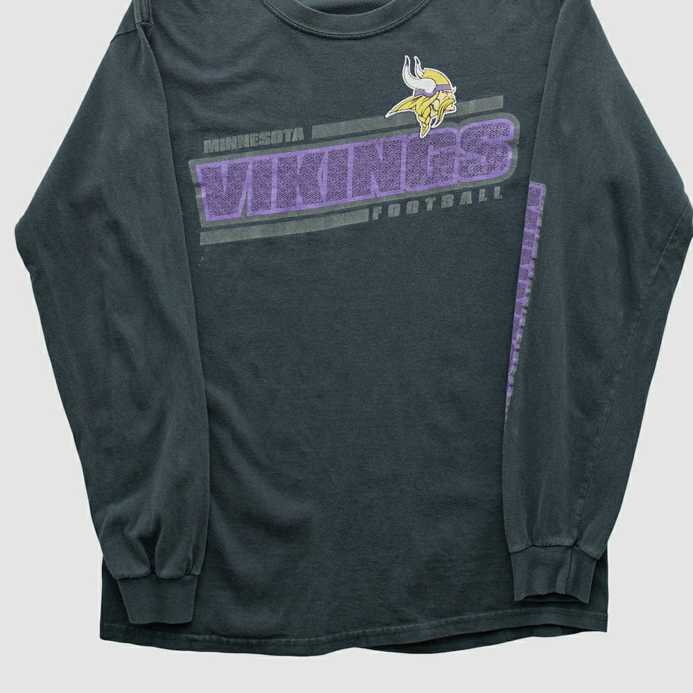 Minnesota Vikings NFL 2010s Long Sleeve T-shirt - Charcoal Vintage - Fanatics