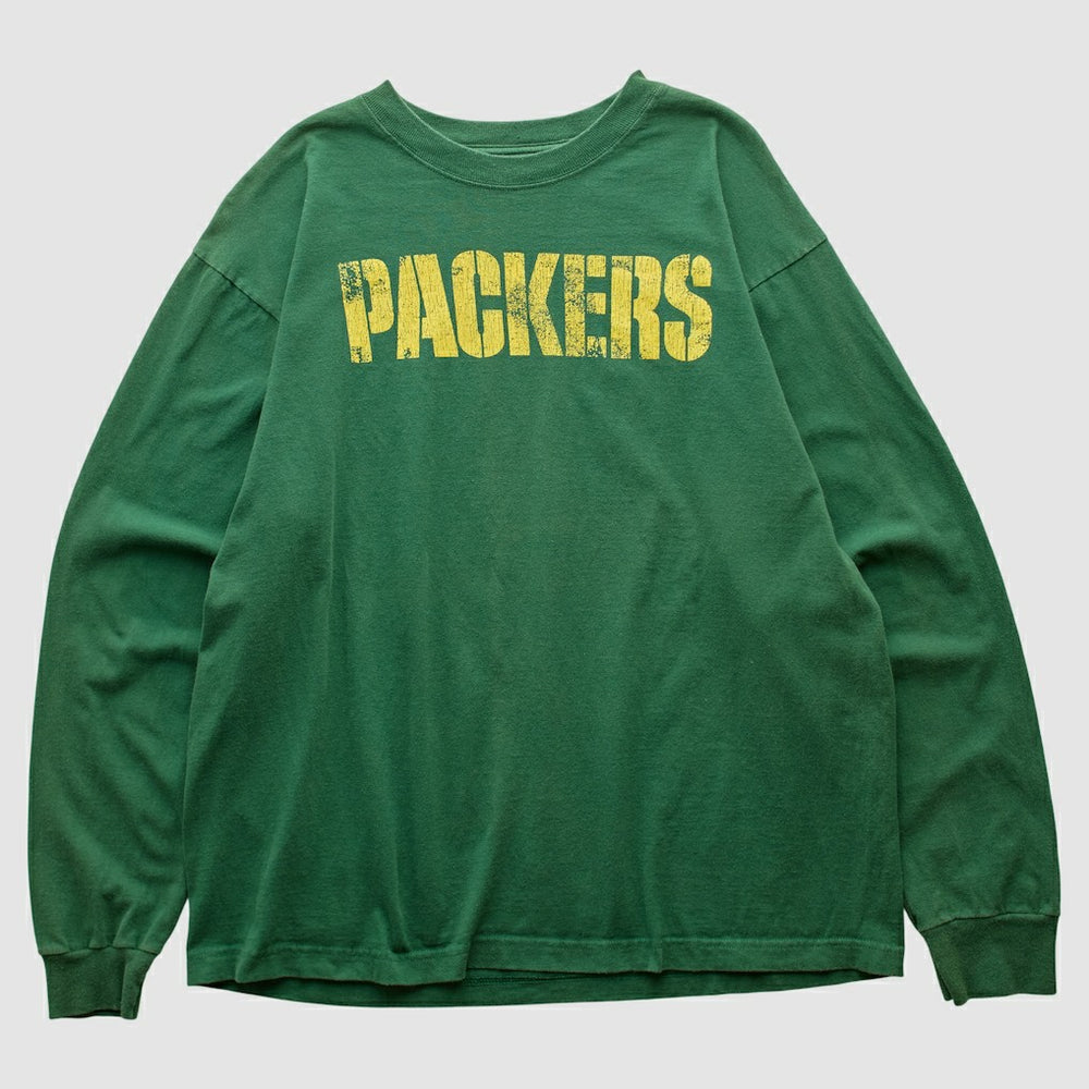Green Bay Packers Reebok 2000s Long Sleeve T-shirt - Green Vintage - Fanatics