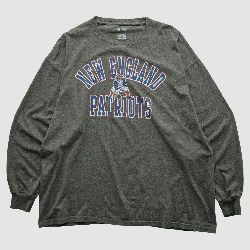 New England Patriots NFL 2010s Long Sleeve T-shirt - Dark Heather Gray Vintage - Fanatics