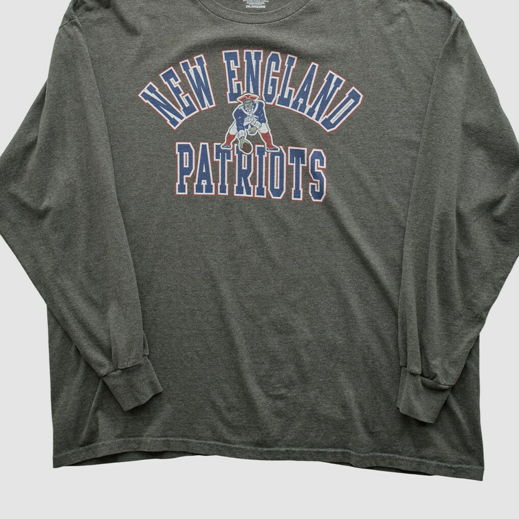 New England Patriots NFL 2010s Long Sleeve T-shirt - Dark Heather Gray Vintage - Fanatics