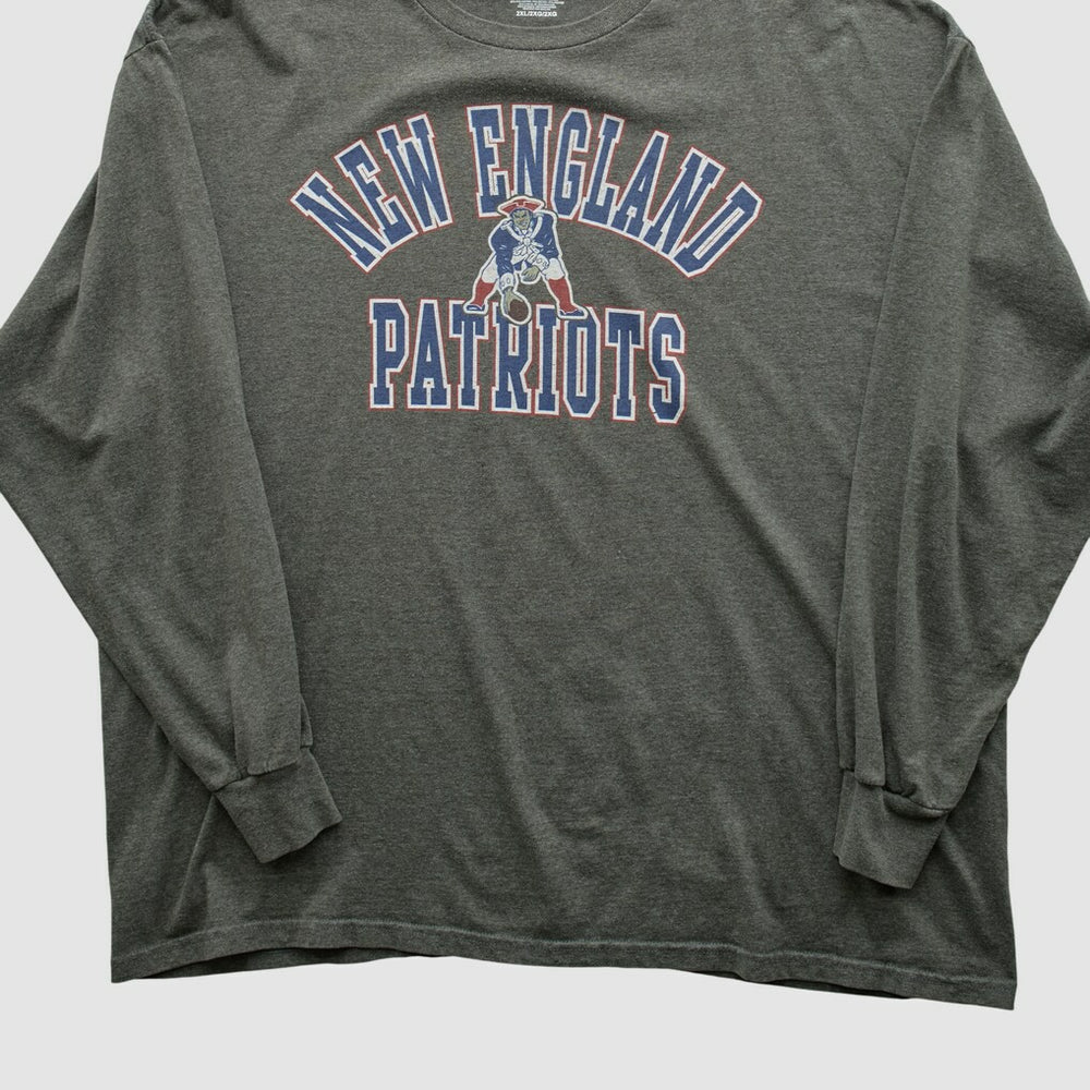 New England Patriots NFL 2010s Long Sleeve T-shirt - Dark Heather Gray Vintage - Fanatics