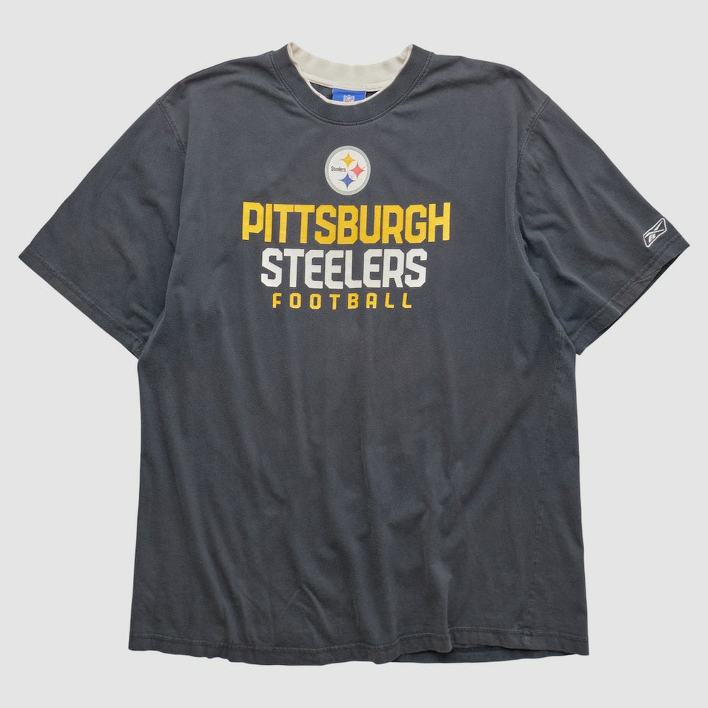 Pittsburgh Steelers Reebok 2000s T-shirt - Charcoal Vintage - Fanatics