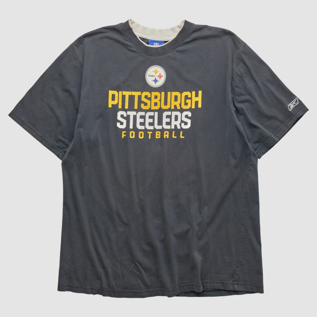 Pittsburgh Steelers Reebok 2000s T-shirt - Charcoal Vintage - Fanatics