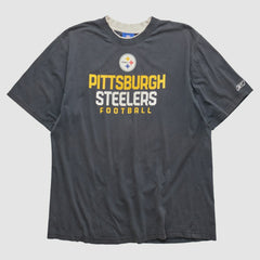 Pittsburgh Steelers Reebok 2000s T-shirt - Charcoal Vintage - Fanatics