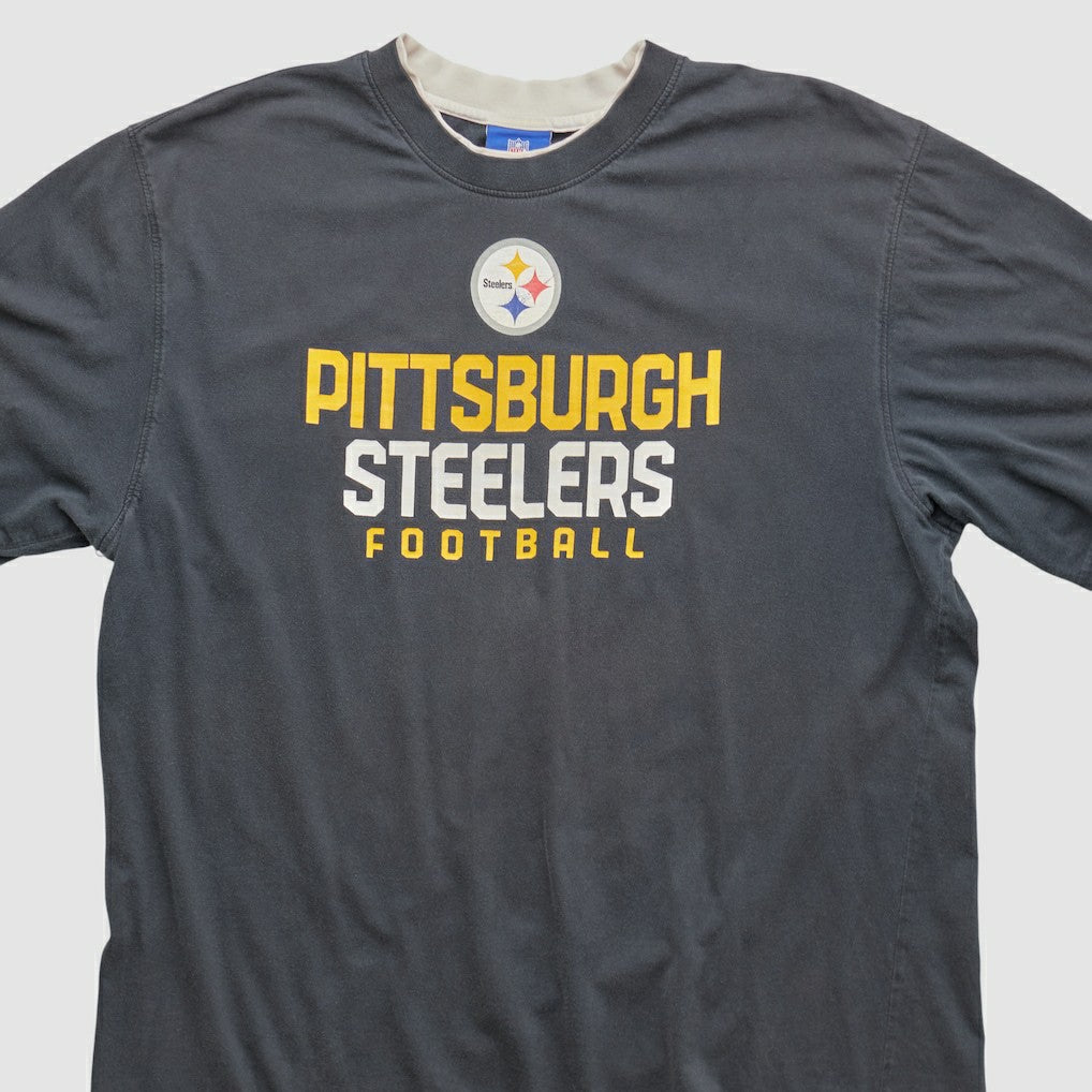 Pittsburgh Steelers Reebok 2000s T-shirt - Charcoal Vintage - Fanatics