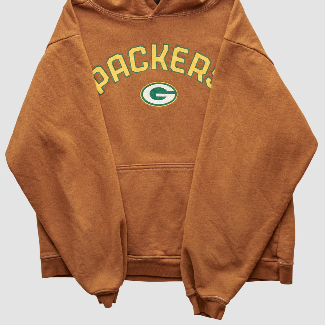 Green Bay Packers Reebok 2000s Hooded Pullover Sweatshirt - Brown Vintage - Fanatics