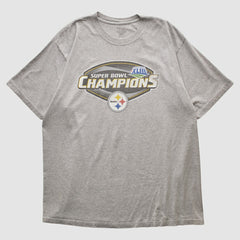 Pittsburgh Steelers Reebok 2009 T-shirt - Heather Gray Vintage - Fanatics