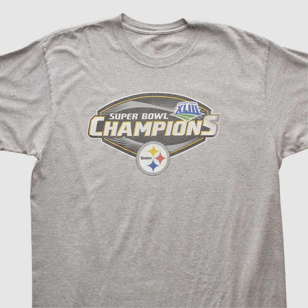 Pittsburgh Steelers Reebok 2009 T-shirt - Heather Gray Vintage - Fanatics