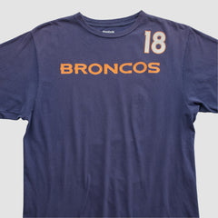 Denver Broncos Reebok 2010s T-shirt - Navy Vintage - Fanatics
