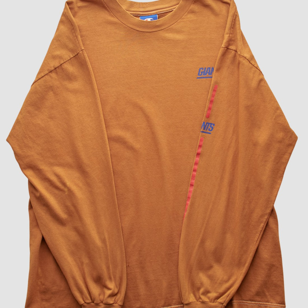 New York Giants Champion 2000s Long Sleeve T-shirt - Orange Vintage - Fanatics
