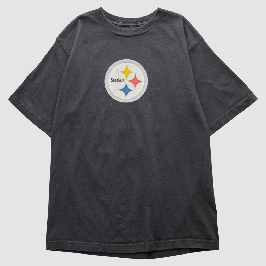 Pittsburgh Steelers Reebok 2000s T-shirt - Charcoal Vintage - Fanatics