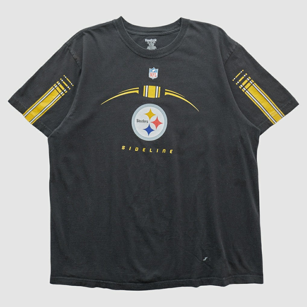 Pittsburgh Steelers Reebok 2000s T-shirt - Black Vintage - Fanatics