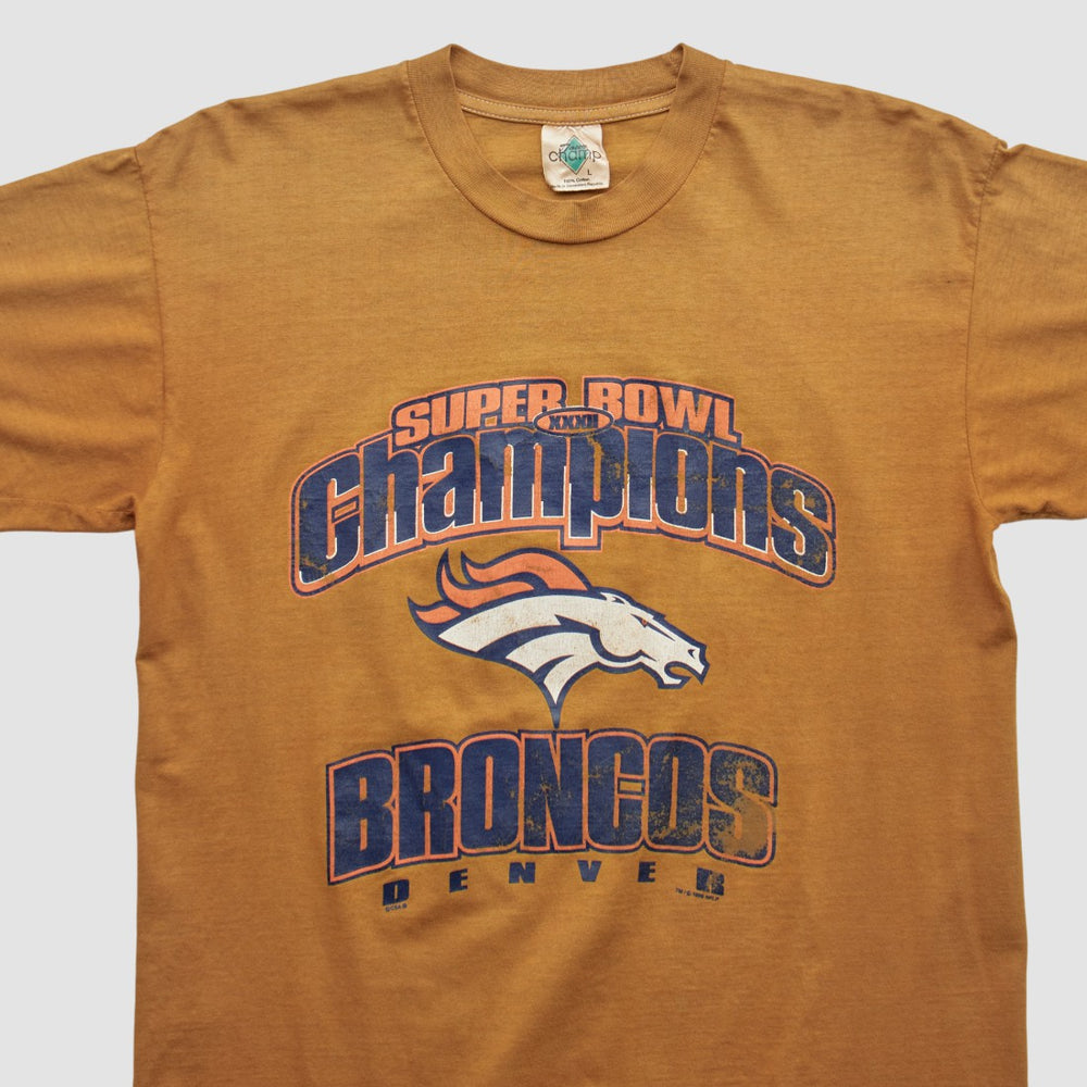 Denver Broncos Tour Champ 90s T-shirt - Tan Vintage - Fanatics