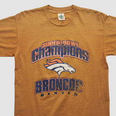 Denver Broncos Tour Champ 90s T-shirt - Tan Vintage - Fanatics