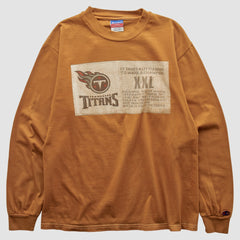 Tennessee Titans Champion 2000s Long Sleeve T-shirt - Brown Vintage - Fanatics