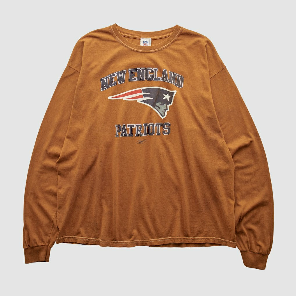 New England Patriots NFL 2000s Long Sleeve T-shirt - Brown Vintage - Fanatics