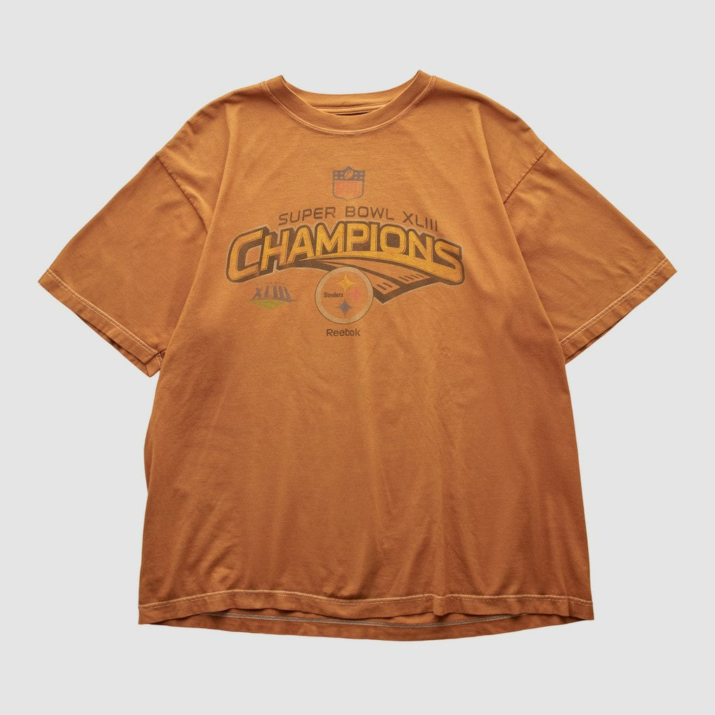 Pittsburgh Steelers Reebok 2009 T-shirt - Orange Vintage - Fanatics