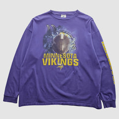Minnesota Vikings Logo Athletic 90s Long Sleeve T-shirt - Purple Vintage - Fanatics