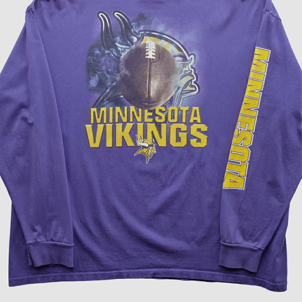 Minnesota Vikings Logo Athletic 90s Long Sleeve T-shirt - Purple Vintage - Fanatics