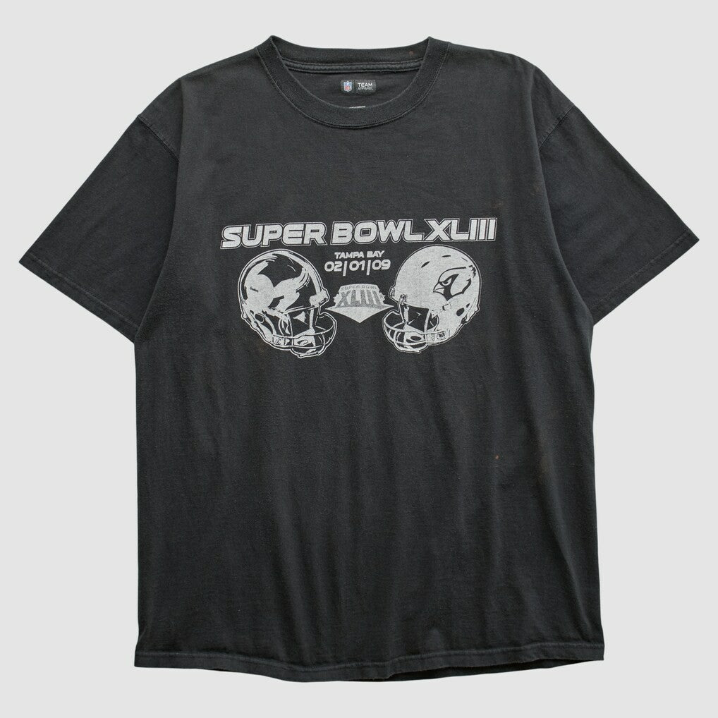 Superbowl XLIII NFL 2009 T-shirt - Black Vintage - Fanatics